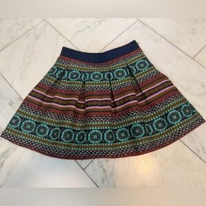 Nomad by Morgan Carper for Anthropologie Purple Aqua Skater Circle Mini Skirt